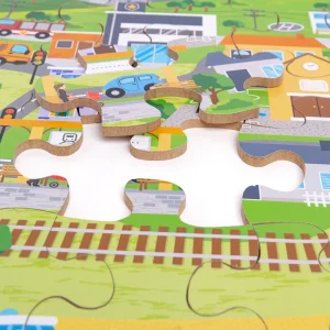 Fashion Transport Town Floor Puzzle Wooden Puzzles And Activity Toys | Children's Wooden Puzzles