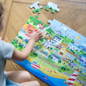 Fashion Transport Town Floor Puzzle Wooden Puzzles And Activity Toys | Children's Wooden Puzzles