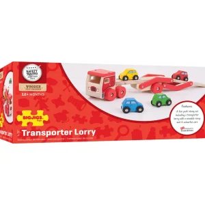 Outlet Transporter Lorry Wooden Push And Pull Along Toys | Wooden Toy Cars For Children