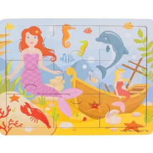 Sale Tray Puzzle (Mermaid) Wooden Puzzles And Activity Toys | Children's Wooden Puzzles