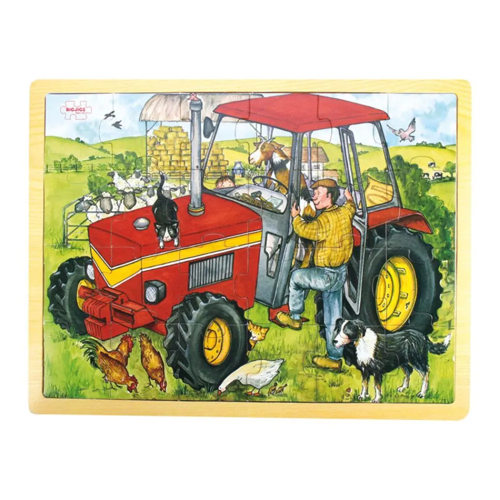 tray_puzzle_tractor_0.webp Discount Tray Puzzle Tractor Wooden Puzzles And Activity Toys | Children's Wooden Puzzles