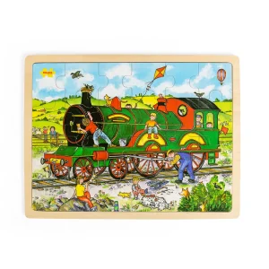 New Tray Puzzle Train Wooden Puzzles And Activity Toys | Children's Wooden Puzzles