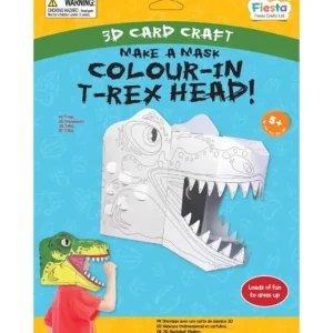 Clearance T-Rex Colour-in 3D Mask Card Craft Kids Arts And Crafts Sets For Kids