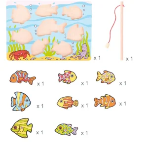 Best Tropical Magnetic Fishing Game Traditional Wooden Games