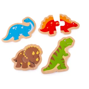 Clearance Two Piece Puzzles – Dinosaur Wooden Puzzles And Activity Toys | Children's Wooden Puzzles