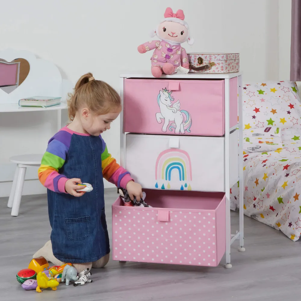 unicorn__drawer_kids_stor_0.webp Best Unicorn 3 Drawer Kids Storage Chest Kids Kid’s Furniture