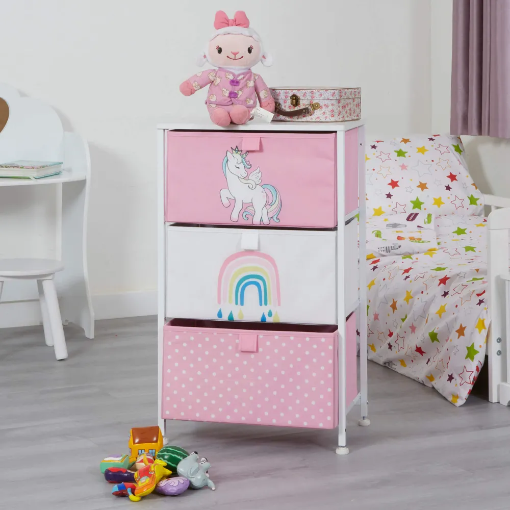 unicorn__drawer_kids_stor_11.webp Best Unicorn 3 Drawer Kids Storage Chest Kids Kid’s Furniture