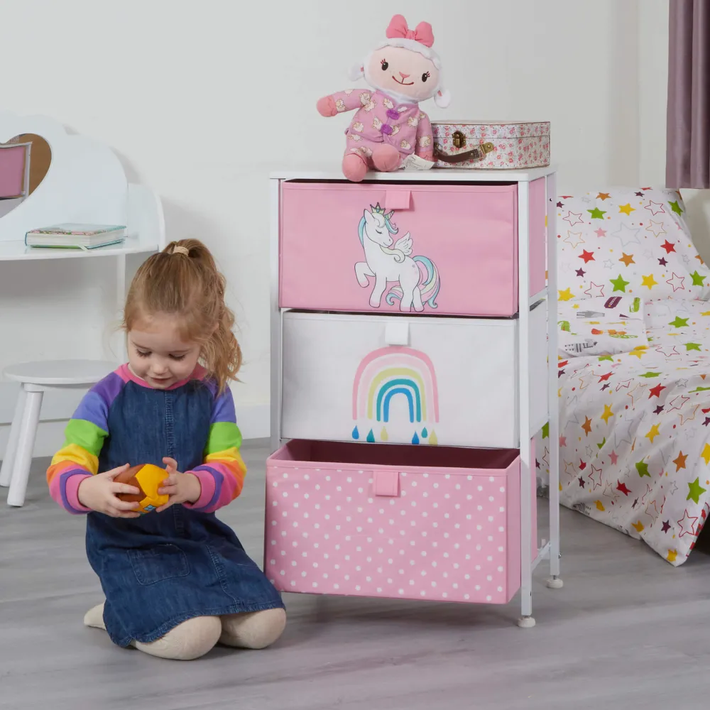 unicorn__drawer_kids_stor_12.webp Best Unicorn 3 Drawer Kids Storage Chest Kids Kid’s Furniture