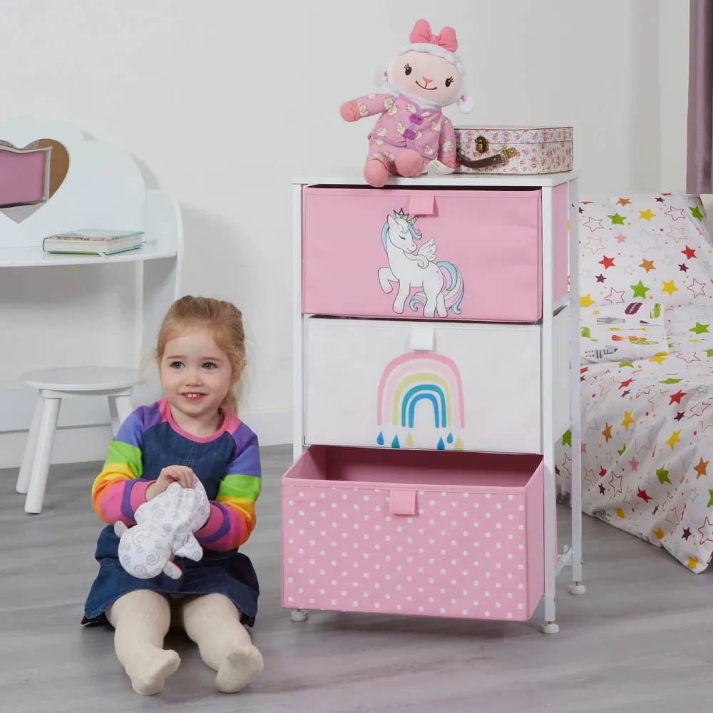 unicorn__drawer_kids_stor_13.webp Best Unicorn 3 Drawer Kids Storage Chest Kids Kid’s Furniture
