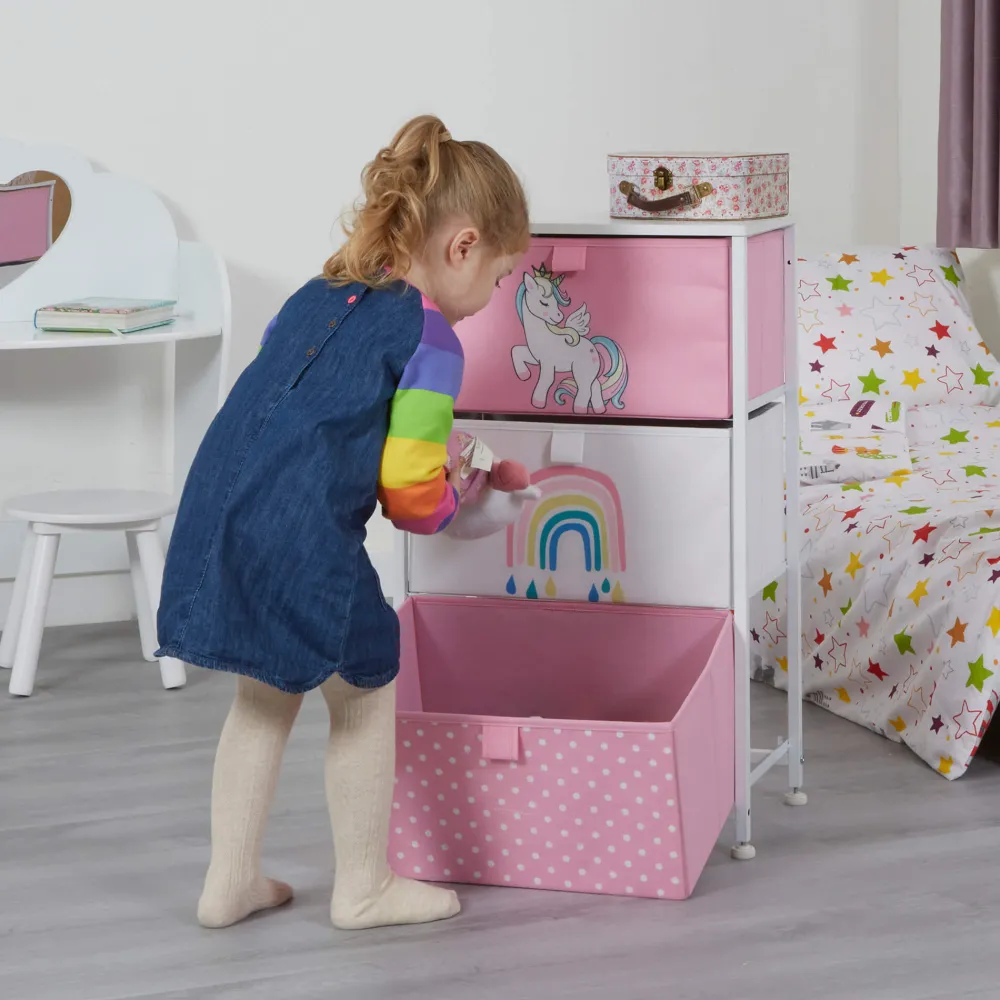 unicorn__drawer_kids_stor_14.webp Best Unicorn 3 Drawer Kids Storage Chest Kids Kid’s Furniture
