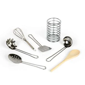 New Utensil Pot Wooden Toy Food Sets | Shopping Role Play