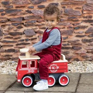 Outlet Vilac Ride On Firetruck Ride On Cars | Wooden Push And Pull Along Toys