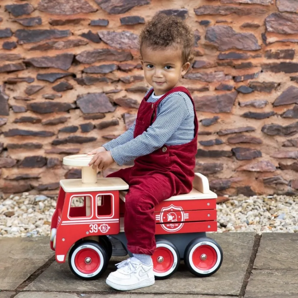 vilac_ride_on_firetruck_3.webp Outlet Vilac Ride On Firetruck Ride On Cars | Wooden Push And Pull Along Toys
