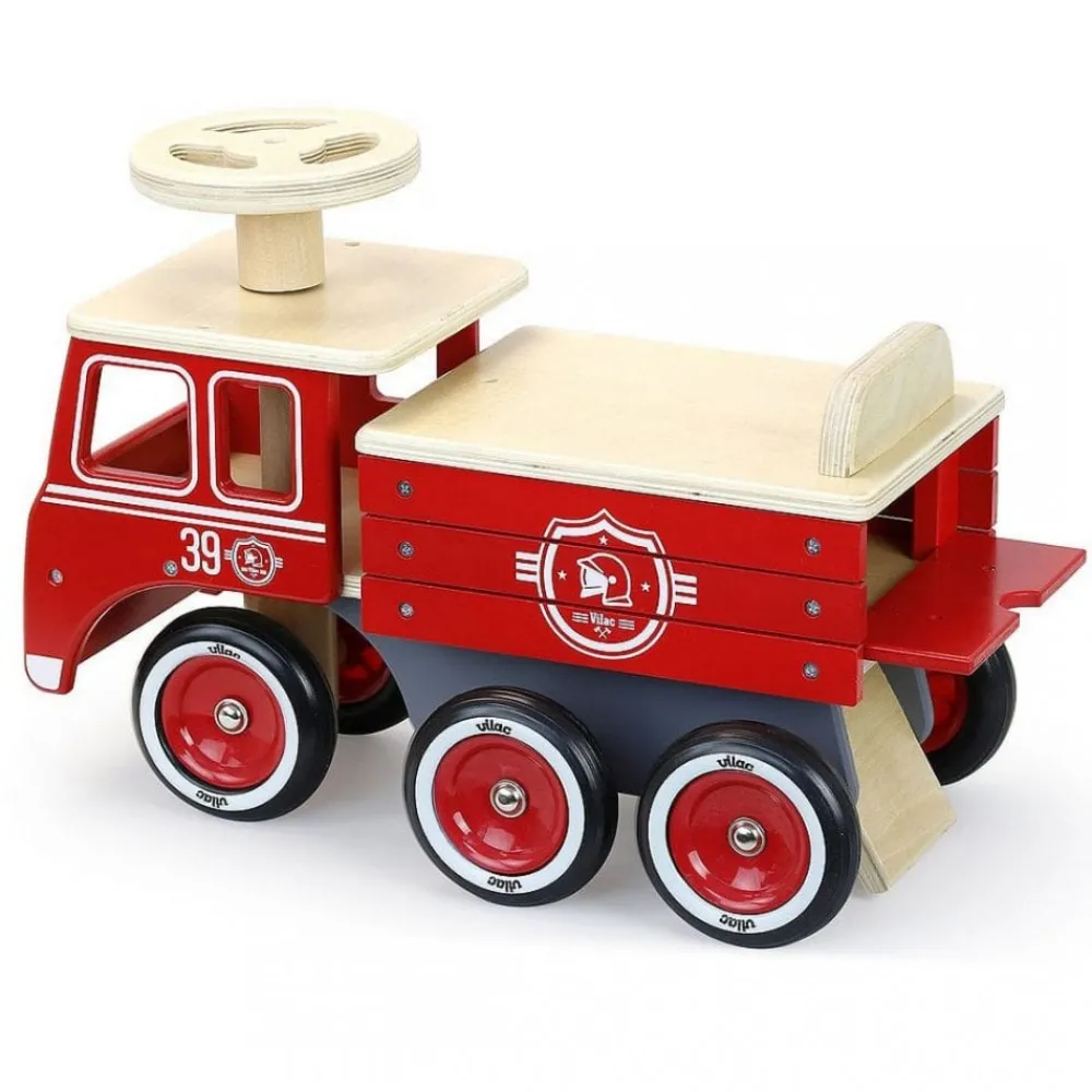 vilac_ride_on_firetruck_4.webp Outlet Vilac Ride On Firetruck Ride On Cars | Wooden Push And Pull Along Toys