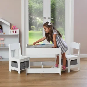 Sale White Table and Chairs with Storage Bins Kids Kid’s Furniture