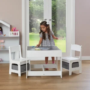 Sale White Table and Chairs with Storage Bins Kids Kid’s Furniture