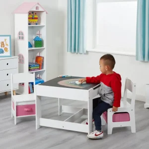 Sale White Table and Chairs with Storage Bins Kids Kid’s Furniture