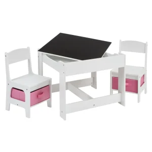 Sale White Table and Chairs with Storage Bins Kids Kid’s Furniture