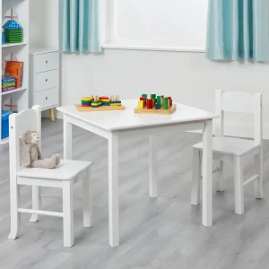 New White Wooden Table and Chair Set Kids Kid’s Furniture