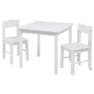 New White Wooden Table and Chair Set Kids Kid’s Furniture