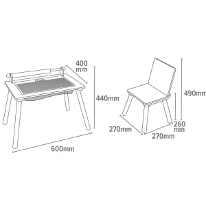 New White Writing Multi-Purpose Table Kids Kid’s Furniture