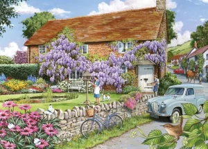 Clearance Wisteria Cottage – BIG 250 Piece Jigsaw Puzzle Children's Wooden Puzzles