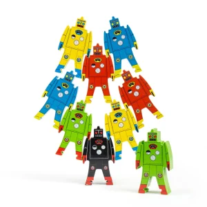 Discount Wood Stacking Robots Montessori Toys | Activity Toys & Games