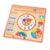 Outlet Wooden Clock and Calendar Kids Traditional Wooden Toys | Activity Toys & Games