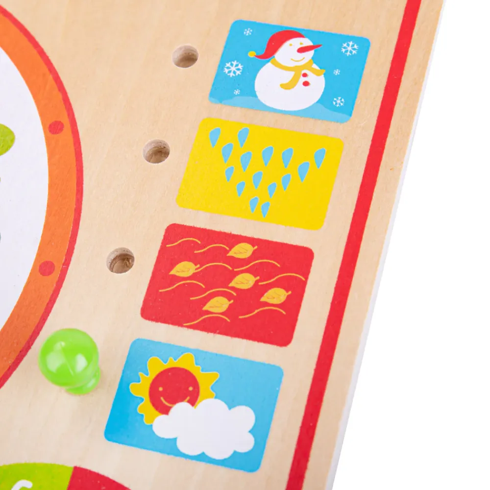 wooden_clock_and_calendar_5.webp Outlet Wooden Clock and Calendar Kids Traditional Wooden Toys | Activity Toys & Games