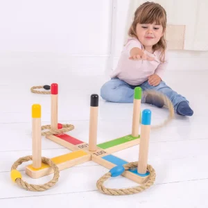 Clearance Wooden Quoits Traditional Wooden Games