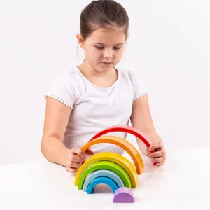 Best Wooden Stacking Rainbow – Small Wooden Puzzles And Activity Toys | Montessori Toys