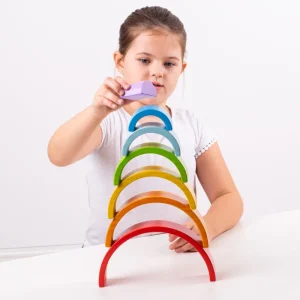 Best Wooden Stacking Rainbow – Small Wooden Puzzles And Activity Toys | Montessori Toys